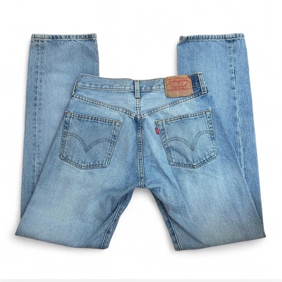 💚 Vintage Levi’s 501 Blue Distressed Jeans (W30 L34) (20) - Picture 2 of 12